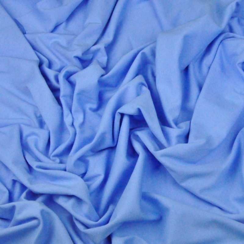 Single Jersey Schlauchware Blau